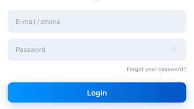 Login Through Email or Phone